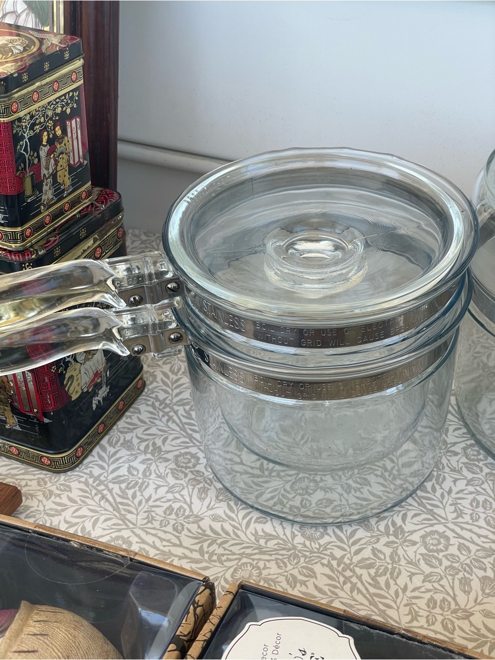Pyrex glass double boiler